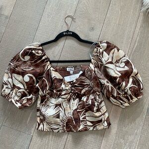 Sam Edelman Women's Karen Puff Sleeve Top (S)